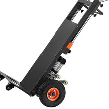 Electric Stair Climbing Dolly 880lbs Electric Stair Climbing Hand Trucks with 157.5in Rope & Extendable Handle Heavy Duty Stair Climber for Warehouse Logistics Black
