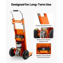 Electric Stair Climbing Dolly 880lbs Electric Stair Climbing Hand Trucks with 157.5in Rope & Extendable Handle Heavy Duty Stair Climber for Warehouse Logistics Orange