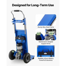 Electric Stair Climbing Dolly 880lbs Electric Stair Climbing Hand Trucks with 157.5in Rope & Extendable Handle Heavy Duty Stair Climber for Warehouse Logistics Blue