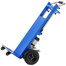 Electric Stair Climbing Dolly 880lbs Electric Stair Climbing Hand Trucks with 157.5in Rope & Extendable Handle Heavy Duty Stair Climber for Warehouse Logistics Blue