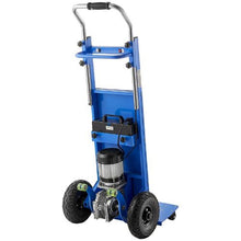 Electric Stair Climbing Dolly 880lbs Electric Stair Climbing Hand Trucks with 157.5in Rope & Extendable Handle Heavy Duty Stair Climber for Warehouse Logistics Blue