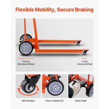 Material Lift Winch Stacker 330lbs Capacity Pallet Truck Dolly 42.9in Max Lifting Height Manual Winch Stacker Multifunctional Manual Pallet Truck Stacker with Swivel Casters