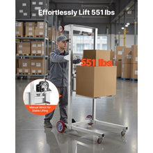 Material Lift Winch Stacker 551 lbs Capacity Pallet Truck Dolly 70 in Max Lifting Height Manual Winch Stacker Multifunctional Manual Pallet Truck Stacker