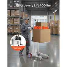 Material Lift Winch Stacker 400 lbs Capacity Pallet Truck Dolly 51.1 in Max Lifting Height Manual Winch Stacker Multifunctional Manual Pallet Truck Stacker with Wheels