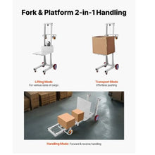 Material Lift Winch Stacker 400 lbs Capacity Pallet Truck Dolly 51.1 in Max Lifting Height Manual Winch Stacker Multifunctional Manual Pallet Truck Stacker with Wheels