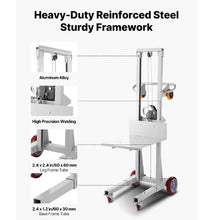 Material Lift Winch Stacker 400 lbs Capacity Pallet Truck Dolly 51.1 in Max Lifting Height Manual Winch Stacker Multifunctional Manual Pallet Truck Stacker with Wheels