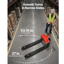 Electric Pallet Jack 4400 lbs Load Capacity Lithium Battery Powered Pallet Jack Truck with 48L x 27W Inch Forks for Material Handling