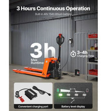 Electric Pallet Jack 3300 lbs Load Capacity Lithium Battery Powered Pallet Jack Truck with 48L x 27W Inch Forks for Material Handling