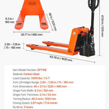 Electric Pallet Jack 3300 lbs Load Capacity Lithium Battery Powered Pallet Jack Truck with 48L x 27W Inch Forks for Material Handling