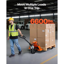 Pallet Jack 6600 lbs Load Capacity Manual Pallet Truck with 48L x 27W Inch Forks for Material Handling 3.35-7.1 Inch Fork Lift Height Range