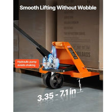 Pallet Jack 6600 lbs Load Capacity Manual Pallet Truck with 48L x 27W Inch Forks for Material Handling 3.35-7.1 Inch Fork Lift Height Range