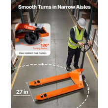 Pallet Jack 6600 lbs Load Capacity Manual Pallet Truck with 48L x 27W Inch Forks for Material Handling 3.35-7.1 Inch Fork Lift Height Range