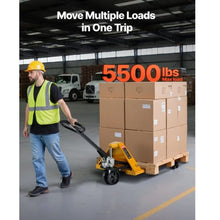 Pallet Jack 5500 lbs Load Capacity Manual Pallet Truck with 48L x 27W Inch Forks for Material Handling 3.35-7.1 Inch Fork Lift Height Range