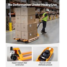 Pallet Jack 5500 lbs Load Capacity Manual Pallet Truck with 48L x 27W Inch Forks for Material Handling 3.35-7.1 Inch Fork Lift Height Range