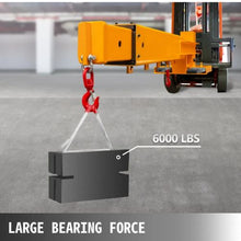 Forklift Mobile Crane 6000lbs/3T Capacity Forklift Crane Attachment 2 Hooks Forklift Lifting Hoist with Truss Jib Boom Forklift Boom Attachment Towing Handling Equipment