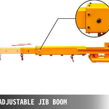 Forklift Mobile Crane 6000lbs/3T Capacity Forklift Crane Attachment 2 Hooks Forklift Lifting Hoist with Truss Jib Boom Forklift Boom Attachment Towing Handling Equipment