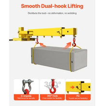 Forklift Jib Boom Crane 6000lbs Capacity Manual Telescoping Boom Extends Up to 56.1 inches Forklift Mobile Crane with 2 Hooks Adjustable Forklift Crane Attachment