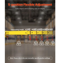 Forklift Jib Boom Crane 6000lbs Capacity Manual Telescoping Boom Extends Up to 56.1 inches Forklift Mobile Crane with 2 Hooks Adjustable Forklift Crane Attachment