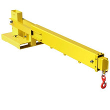 Forklift Jib Boom Crane 6000lbs Capacity Manual Telescoping Boom Extends Up to 56.1 inches Forklift Mobile Crane with 2 Hooks Adjustable Forklift Crane Attachment