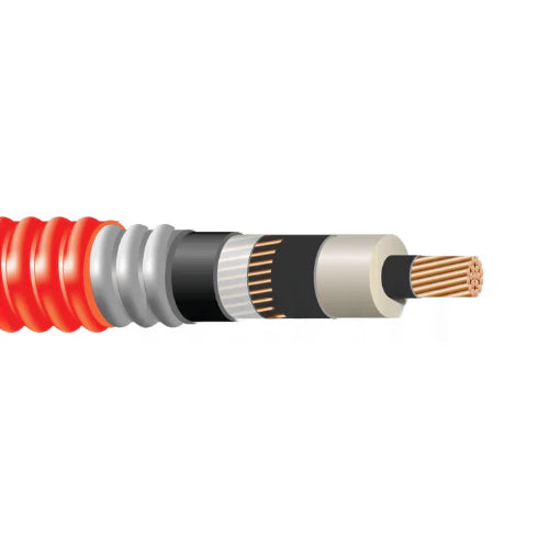 HVTECK Copper 1/C 345 mil TRXLPE CB AIA 35kV 100% IL Red PVC Jacket CSA