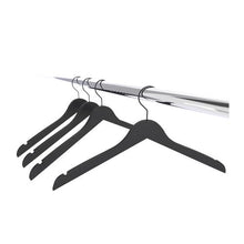 17 Inch Long Flat Wooden Blouse & Dress Hangers Black WH1761NCB (Pack of 50)