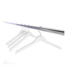 17 Inch Long Flat Wooden Blouse & Dress Hangers White WH1761NCW (Pack of 50)
