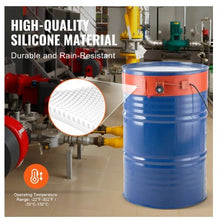 Metal Drum Heater 1200 Watt 5 inch Width Pail Heating Band for 55 Gallon Barrel 86-302℉ Adjustable Thermostat High Efficiency Silicone Grease Keg Heater