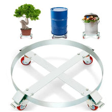 55 Gallon Heavy Duty Drum Dolly 1000lbs Load Capacity Barrel Dolly Cart Drum Caddy Non Tipping Hand Truck Capacity Dollies with Steel Frame 4 Swivel Casters Wheel