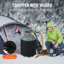 Insulated Band Style Gas Cylinder Warmer Fits 40 lbs Gas Tanks 120W Propane Heater Fixed Internal Thermostat Max Temp 90 ℉ Durable Waterproof Oxford Fabric
