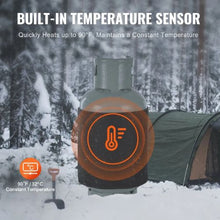 Insulated Band Style Gas Cylinder Warmer Fits 40 lbs Gas Tanks 120W Propane Heater Fixed Internal Thermostat Max Temp 90 ℉ Durable Waterproof Oxford Fabric