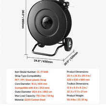 Banding Strapping Car Fit for PET / PP / Steel Strap Coils with 8 or 16 inches Core Size Built-in Spacious Tray for Tools
