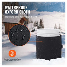 Metal Drum Heater 250 Watt Pail Heating Band for 5 Gallon Barrel 0-145℉ Adjustable with Independent Thermostat Waterproof Oxford Fabric High Efficiency Grease Keg Heater