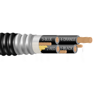 600 MCM 4C Type MC Copper Conductor 50% Ground Aluminum Interlocked Ar