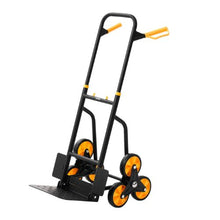 Stair Climbing Cart 440 lbs Stair-Climbing Capacity Heavy-Duty Folding Trolley Cart with Telescoping Handle 6 Wheels and 2 Bungee Cords