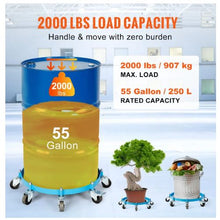 55 Gallon Heavy Duty Drum Dolly 2000lbs Load Capacity Barrel Dolly Cart Drum Caddy Non Tipping Hand Truck Capacity Dollies with Steel Frame 8 Swivel Casters Wheel