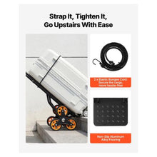 Stair Climbing Cart 330 lbs Stair-Climbing Capacity Heavy-Duty Folding Trolley Cart with Telescoping Handle 6 Wheels and 2 Bungee Cords