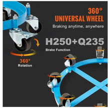55 Gallon Heavy Duty Drum Dolly 2000lbs Load Capacity Barrel Dolly Cart Drum Caddy Non Tipping Hand Truck Capacity Dollies with Steel Frame 8 Swivel Casters Wheel