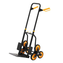 Stair Climbing Cart 330 lbs Stair-Climbing Capacity Heavy-Duty Folding Trolley Cart with Telescoping Handle 6 Wheels and 2 Bungee Cords