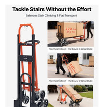 3 in 1 Industrial Convertible Stair Climbing Cart 770 lbs Max Load Folding Hand Truck Dolly with Handle & Wheels  Stair Climbing Utility Trolley