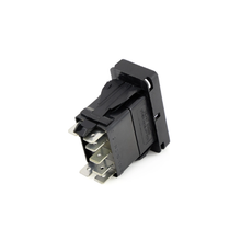 20A 12VDC DPDT On-Off-On Unlit Rocker Switch VJD2S00B-00000-000