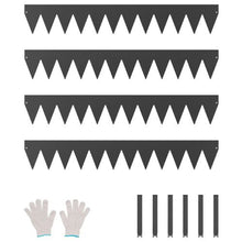 40 x 6 Inch Rust-Resistant Garden Edging Border Steel Landscape Edging ZY-40X6-4Black (Pack of 4)