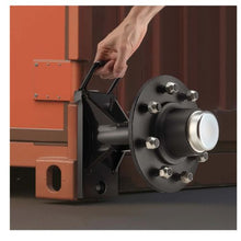Shipping Container Wheels 8-Lug Wheels Kit Heavy Duty Shipping Container Axle with Ratchet Tie Down-Moves 20 ft - 40 ft,Secure Transport for Dock