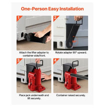 Shipping Container Jack Lug with U-Shaped Handle 2-Pack Storage Leveler Booster Withstands Sun & Rain Heavy Duty Container Jack Lug for Shipping Industry