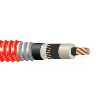 3/0 AWG HVTECK Copper 345 mil TRXLPE CB AIA 35kV 100% IL Red PVC Jacket CSA
