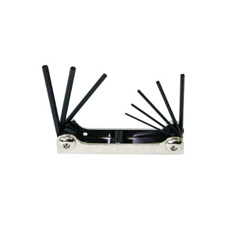 Folding Hex Key Set 8 Key SAE Sizes 70581