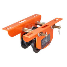 Electric Hoist Manual Trolley Push Beam Trolley with Dual Wheels 2.36"-4.72" Adjustable Flange Width for Straight Curved I Beam