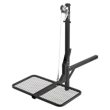 Hitch Deer Hoist with Lifting System Platform 300 lbs Load Capacity Game Hoist Winch Lift with 2-inch Receiver 360-Degree Swivel Shaft & Foldable