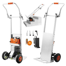 Electric Stair Climbing Dolly 440lbs Capacity Electric Stair Climbing Hand Trucks with 157.5in Rope & Folding Handle Heavy Duty Stair Climber for Warehouse Logistics