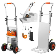 Electric Stair Climbing Dolly 440lbs Electric Stair Climbing Hand Trucks with 157.5in Rope & Extendable Handle Heavy Duty Stair Climber for Warehouse Logistics