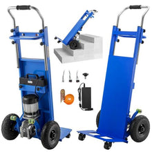 Electric Stair Climbing Dolly 880lbs Electric Stair Climbing Hand Trucks with 157.5in Rope & Extendable Handle Heavy Duty Stair Climber for Warehouse Logistics Blue